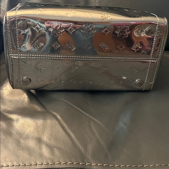 Michael Kors Silver and Black Embossed Handbag - Picture 2 of 2